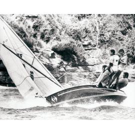 Manly 16ft Skiff "Corrigan's Express" on Sydney Harbour