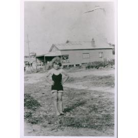 Isa Holburn (Wye) outside her home at 16 Boronia Street Dee Why