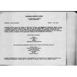 Narrabeen Community Centre information page