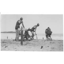 Members of the South Curl Curl Surf Life Saving Club with reel