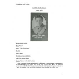 Wilson, Frank