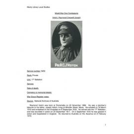 Veitch, Raymond Creswell Joseph