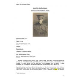 Twentyman, Reginald Ernest Sinclair