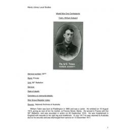 Tobin, William Edward