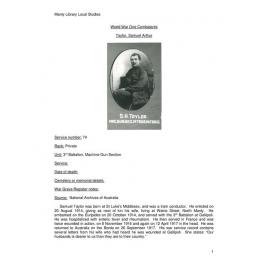 Taylor, Samuel Arthur