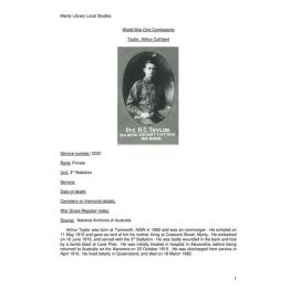 Taylor, Arthur Cuthbert