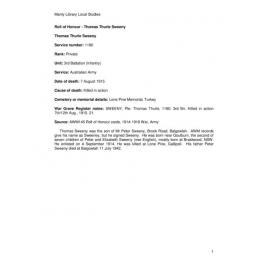 Sweeny, Thomas Thurle