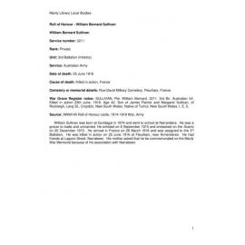 Sullivan, William Bernard
