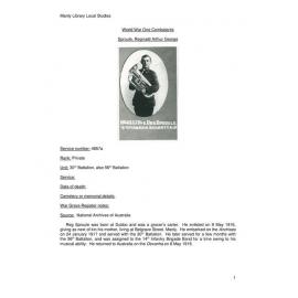 Sproule, Reginald Arthur George