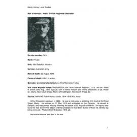 Shearston, Arthur William Reginald