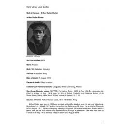 Rutter, Arthur Butler