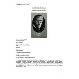 Price, Aubrey Fred Salisbury