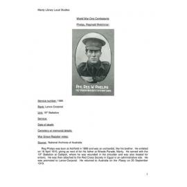 Phelps, Reginald Welchman