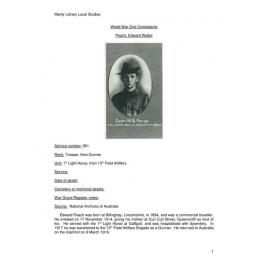 Peach, Edward Walter