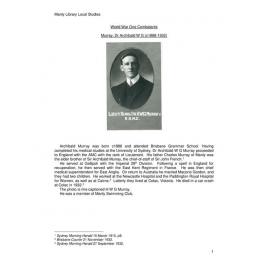 Murray, Dr Archibald W G