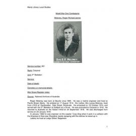 Moloney, Roger Richard James