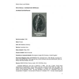 McPherson, Archibald Colin