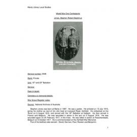 Jones, Stephen Robert Septimus
