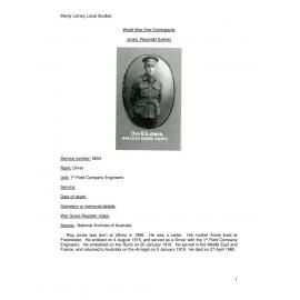 Jones, Reginald Sydney