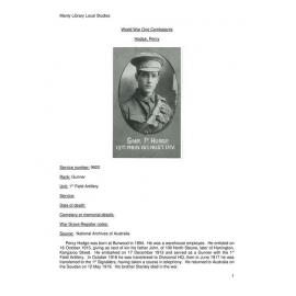 Hodge, Percy