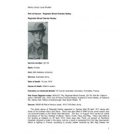 Healey, Reginald Alfred Charles