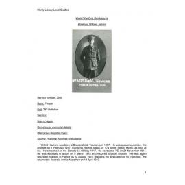 Hawkins, Wilfred James