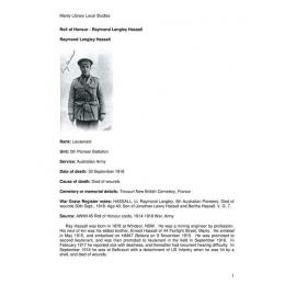 Hassall, Raymond Langley