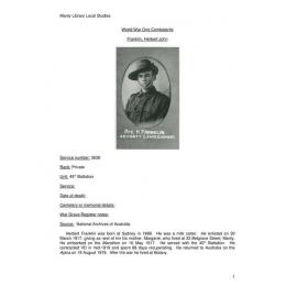 Franklin, Herbert John