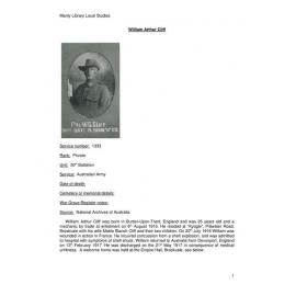 Cliff, William Arthur