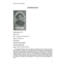 Christie, David McDonald