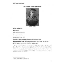 Bryce, James Sydney