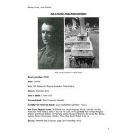 Bridson, Hugh Ridgway