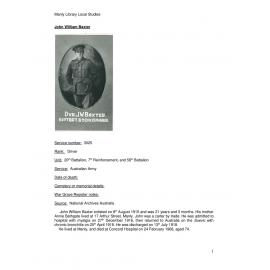 Baxter, John William