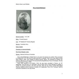 Ballington, Percy Gerald