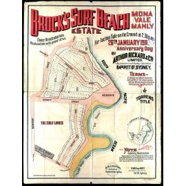 Brock's Surf Beach Estate, Mona Vale 1911: Subdivision plan