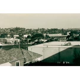 View over houses towards Pittwater Road Brookvale