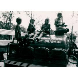 Children watching Warringah Fire Brigade Display