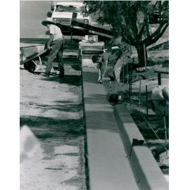Kerb and gutter construction, Warringah Council workers