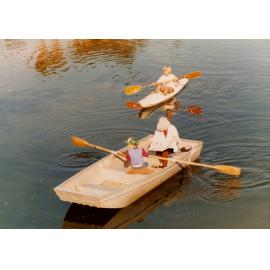 Kayak and small 'tinny' on Narrabeen Lagoon