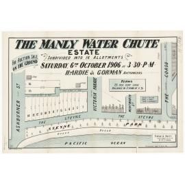 The Manly Water Chute Estate Subdivision 1906