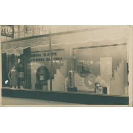 Manly Gas Company Limited showroom window display, 3 Sydney Road, Manly