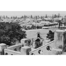 View looking east over sandstone steps to Ivanhoe Park, Manly, c1900