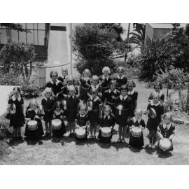 Group portrait of Manly Grammar School primary students, Manly, c1935