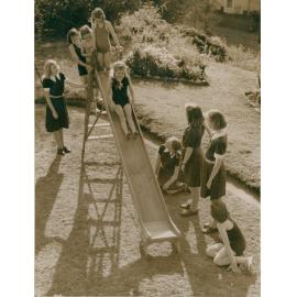 School children at play at Manly Grammar School, Manly, mid 1930s