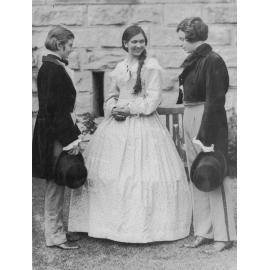 Candid portrait of Manly Grammar School drama students, Manly, mid 1930s