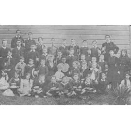 Class photo of pupils at Manly Grammar School, at 82 North Steyne, Manly, 1906