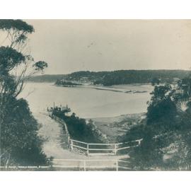 View from Seaforth over The Spit, showing the steam punt, c1924