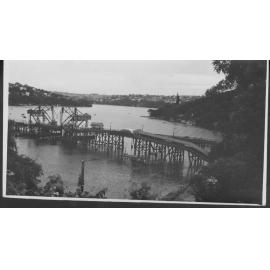 1924 Spit Bridge with covered walkway, The Spit, c1950
