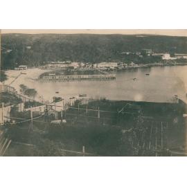 Little Manly Cove and beach with baths, c1896