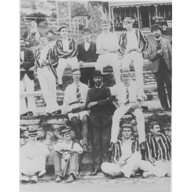 Group portrait of the early Manly Cricket Club team, Manly Oval, c1880